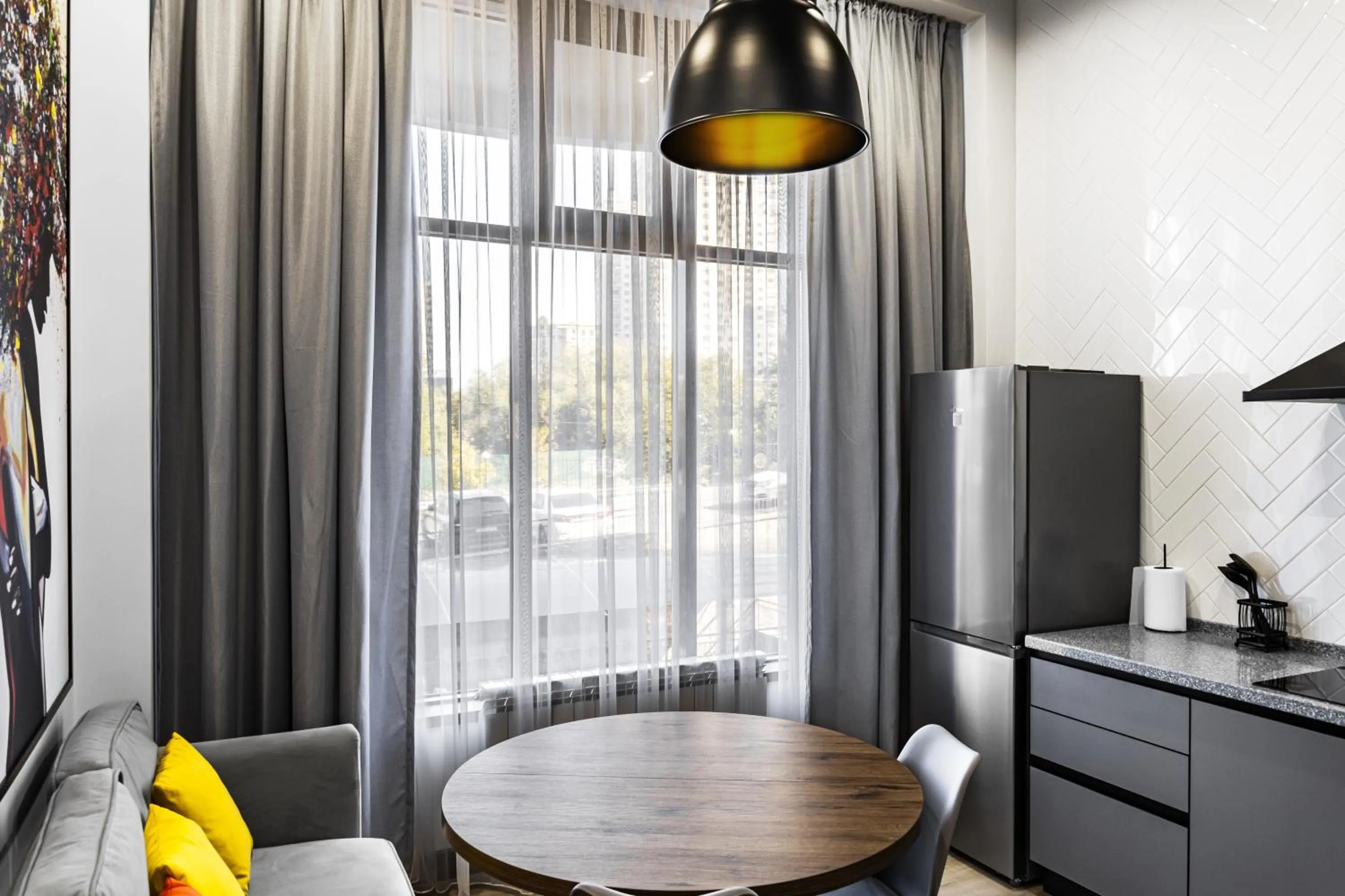 Kitchen or kitchenette in Apart Hotel LOFT