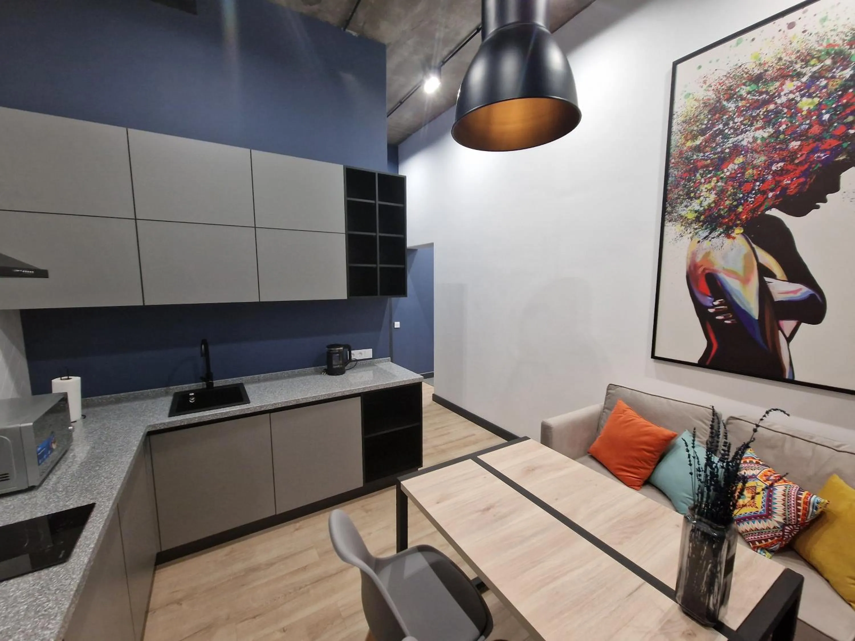 Kitchen or kitchenette in Apart Hotel LOFT