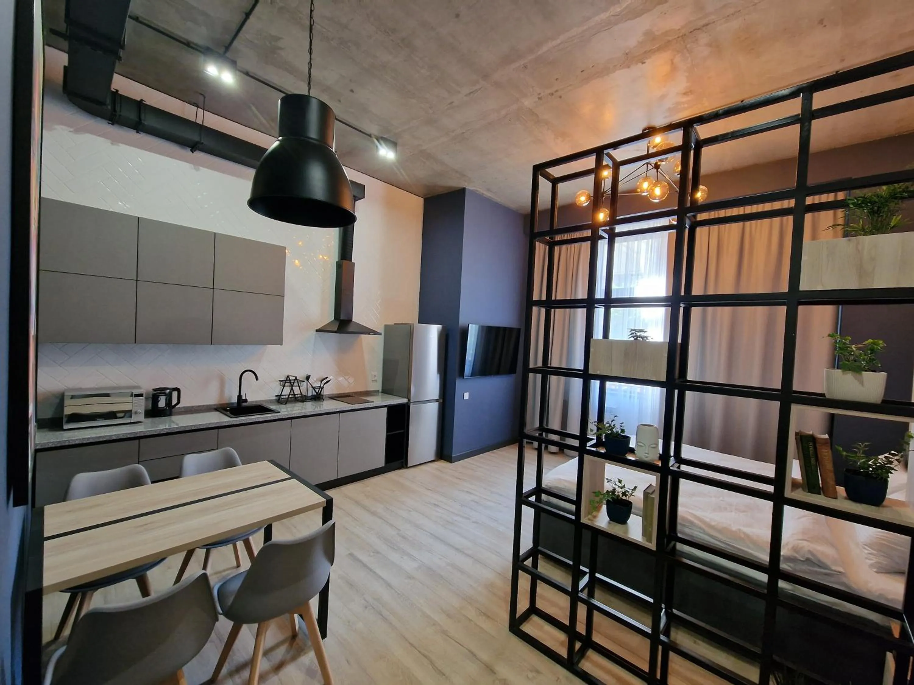 Kitchen or kitchenette in Apart Hotel LOFT