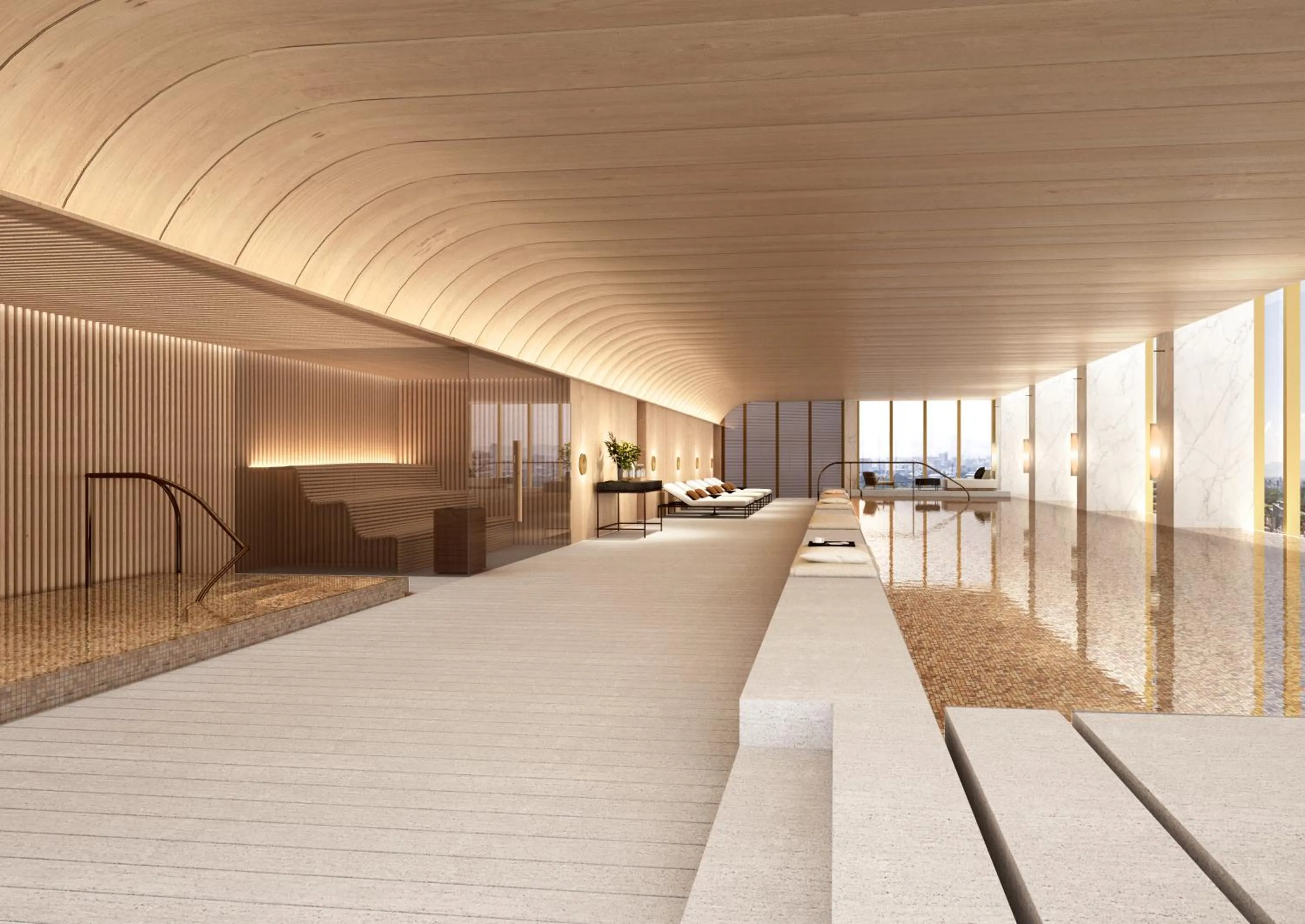 Swimming pool in The Ritz-Carlton Fukuoka