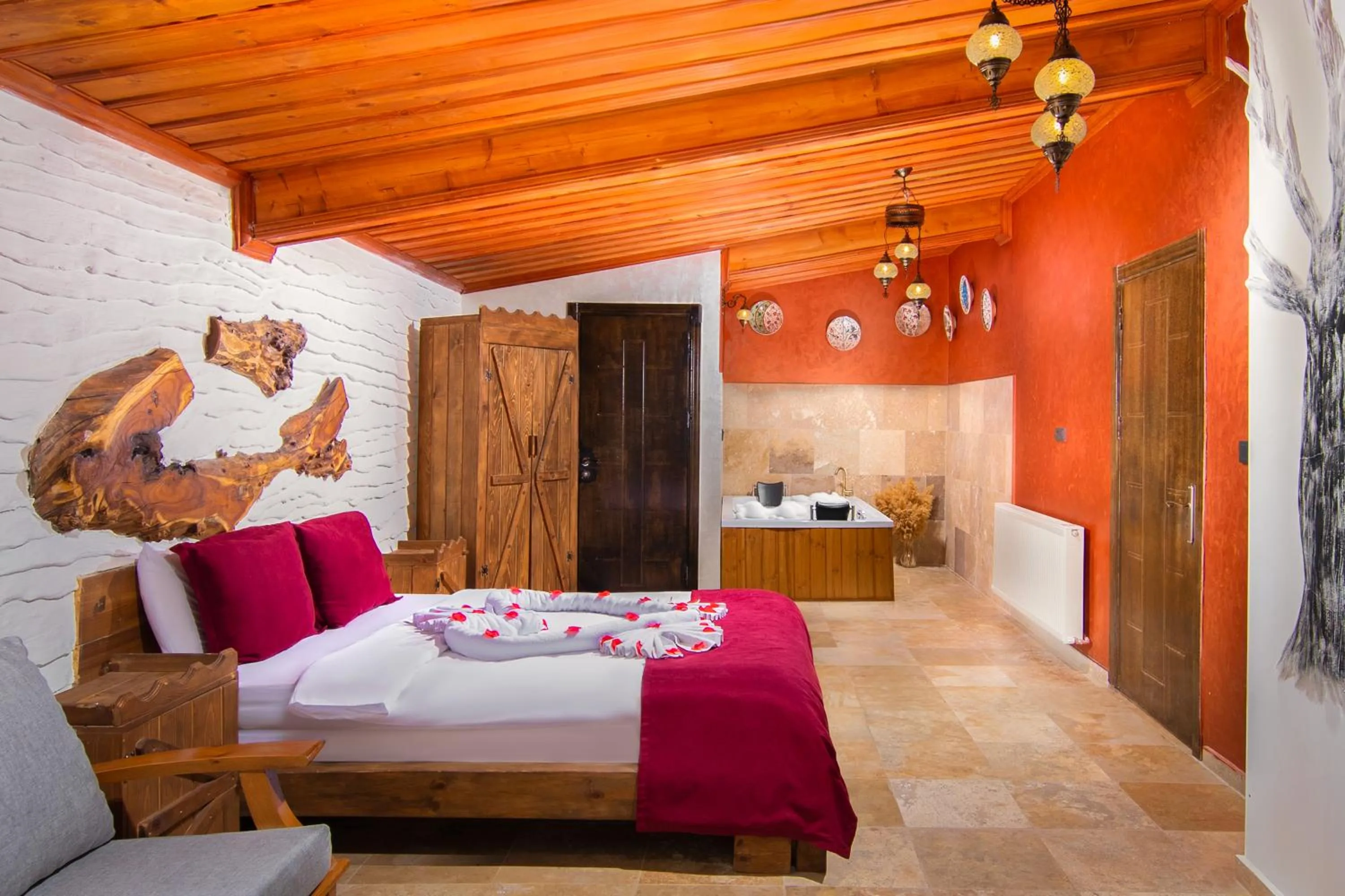 Bed in Moonlight of Cappadocia