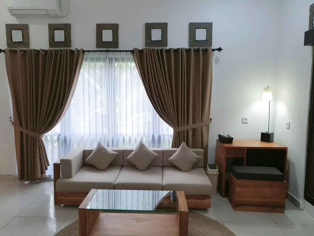 Seating area in Glam Canggu