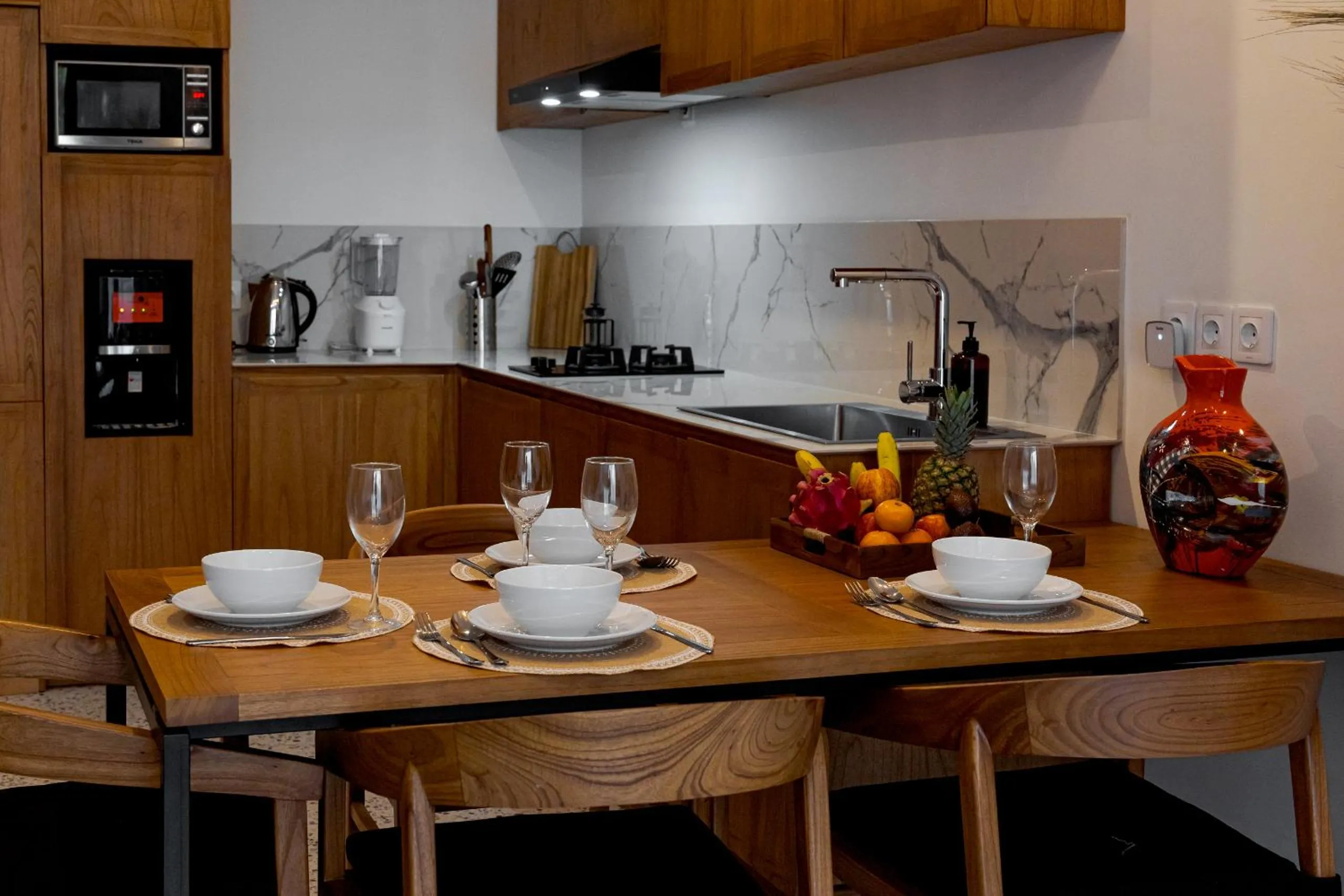 Dining area in Sunny Village Batu Bolong