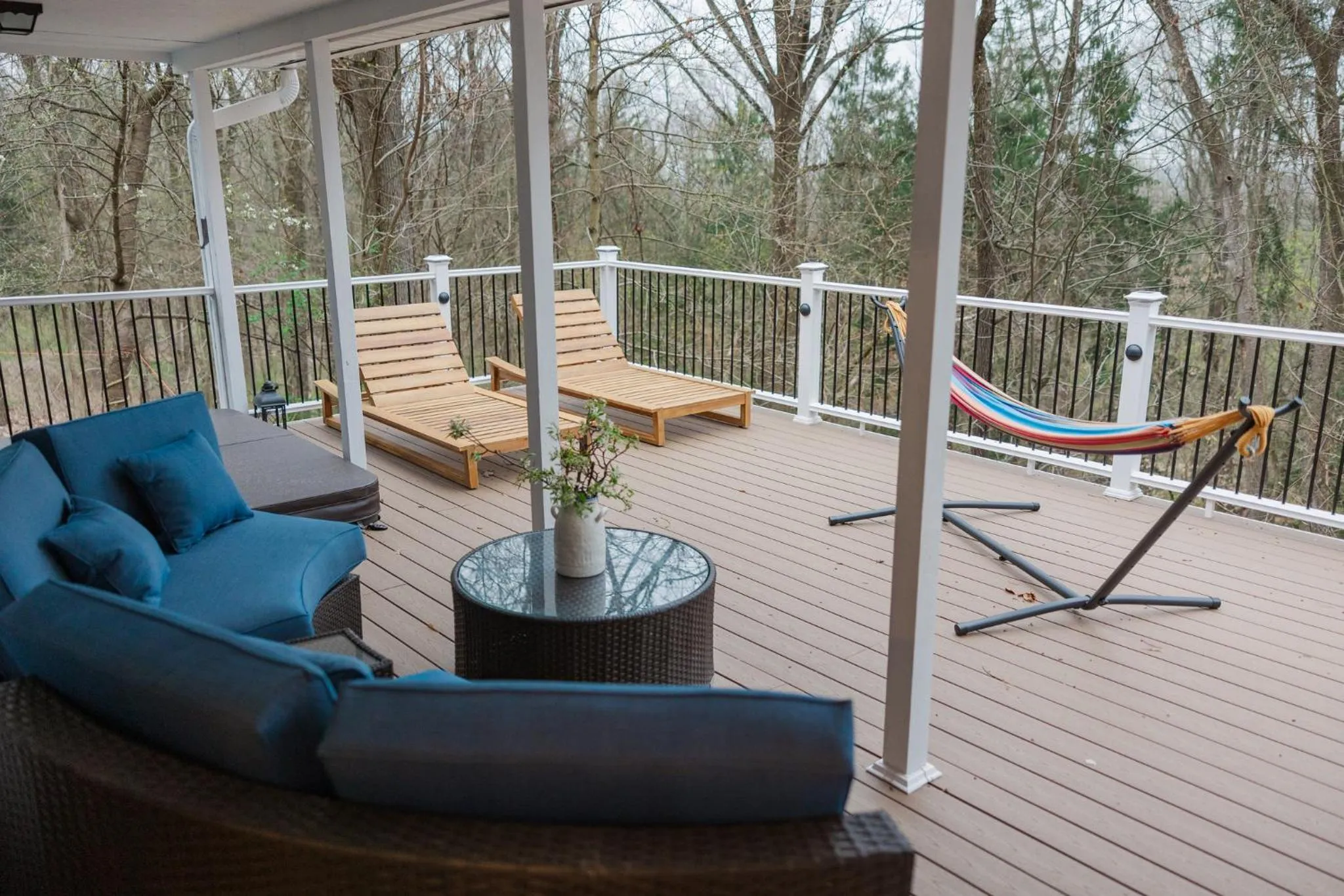 Balcony/Terrace in Cowry Acres - 11 Acre Enchanted Retreat, Hot Tub