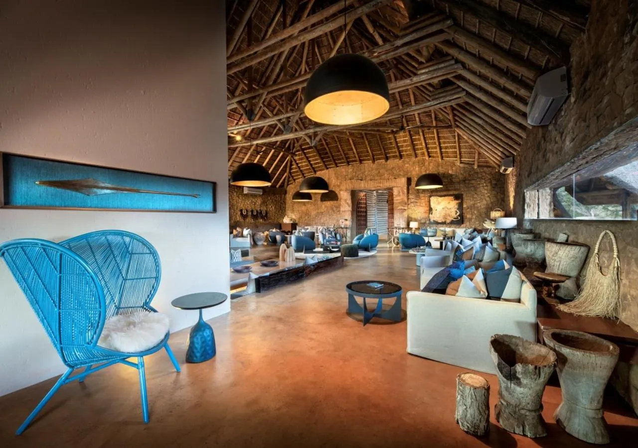 Seating area in Babohi at Qwabi Private Game Reserve by NEWMARK