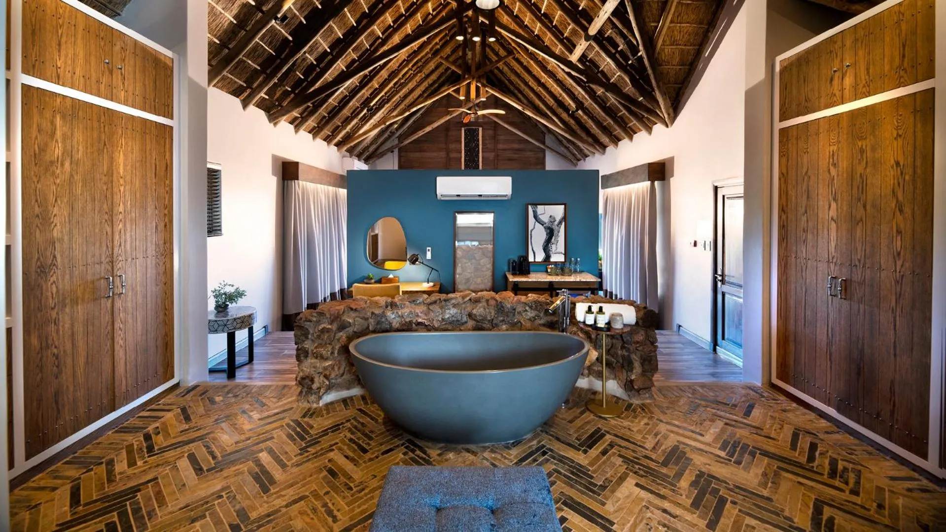 Bathroom in Babohi at Qwabi Private Game Reserve by NEWMARK