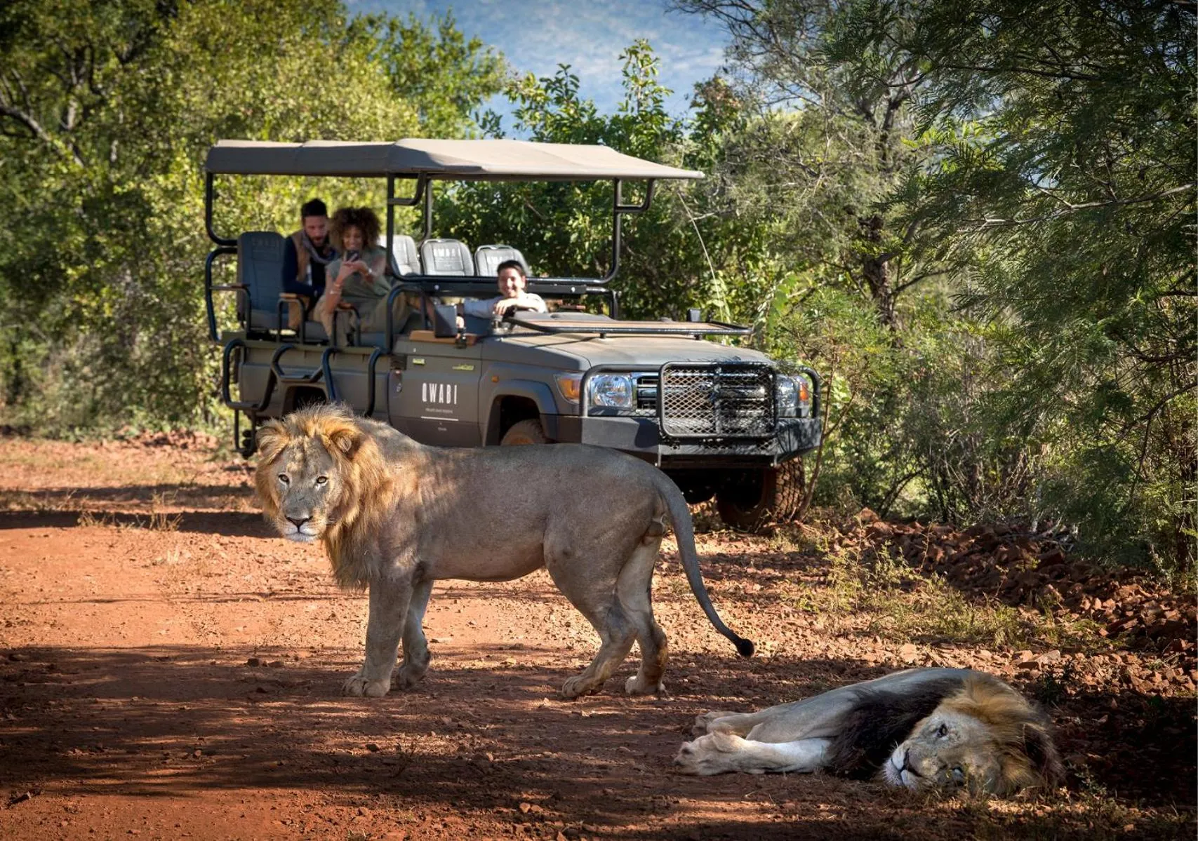 People in Babohi at Qwabi Private Game Reserve by NEWMARK