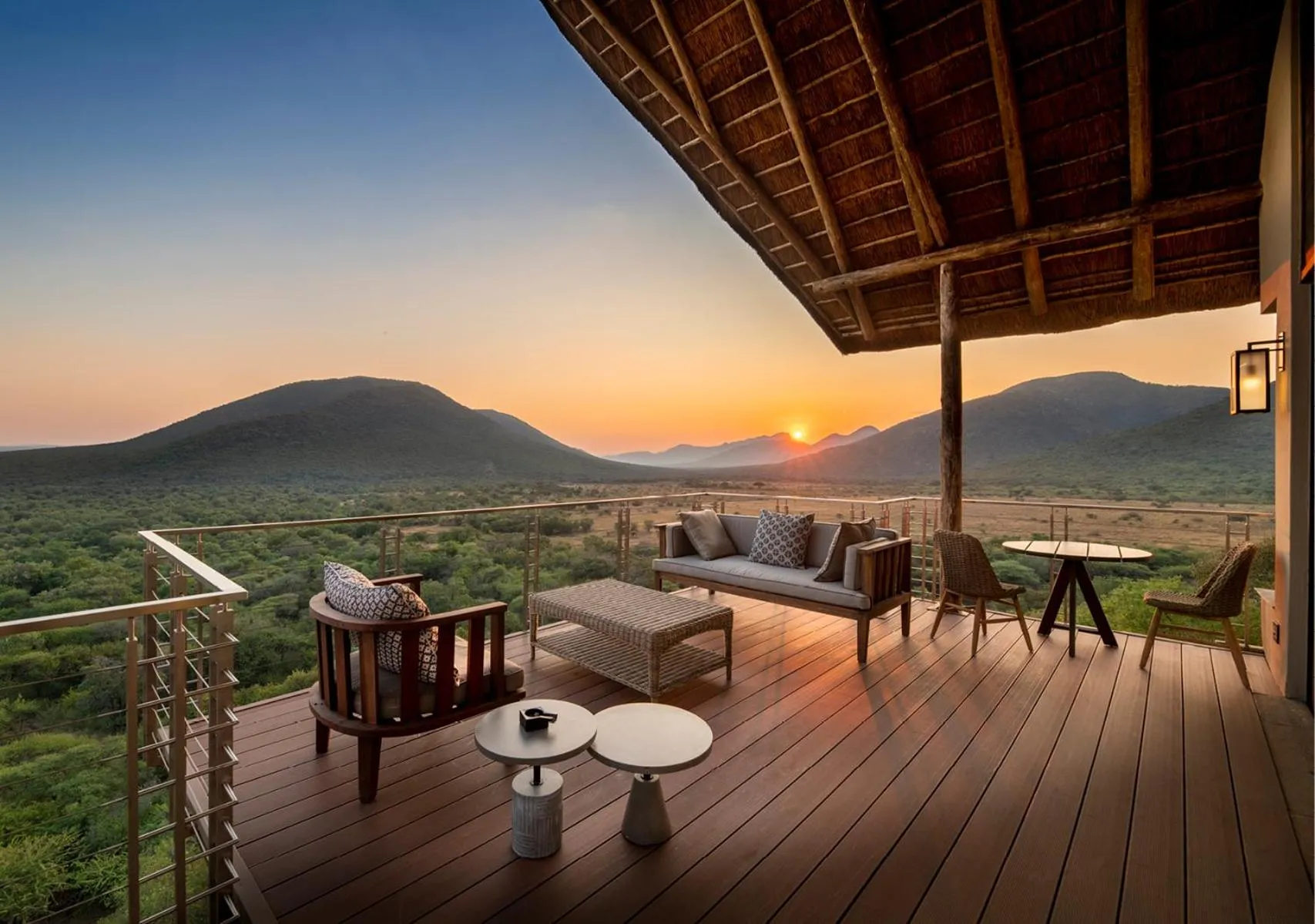 Patio in Babohi at Qwabi Private Game Reserve by NEWMARK