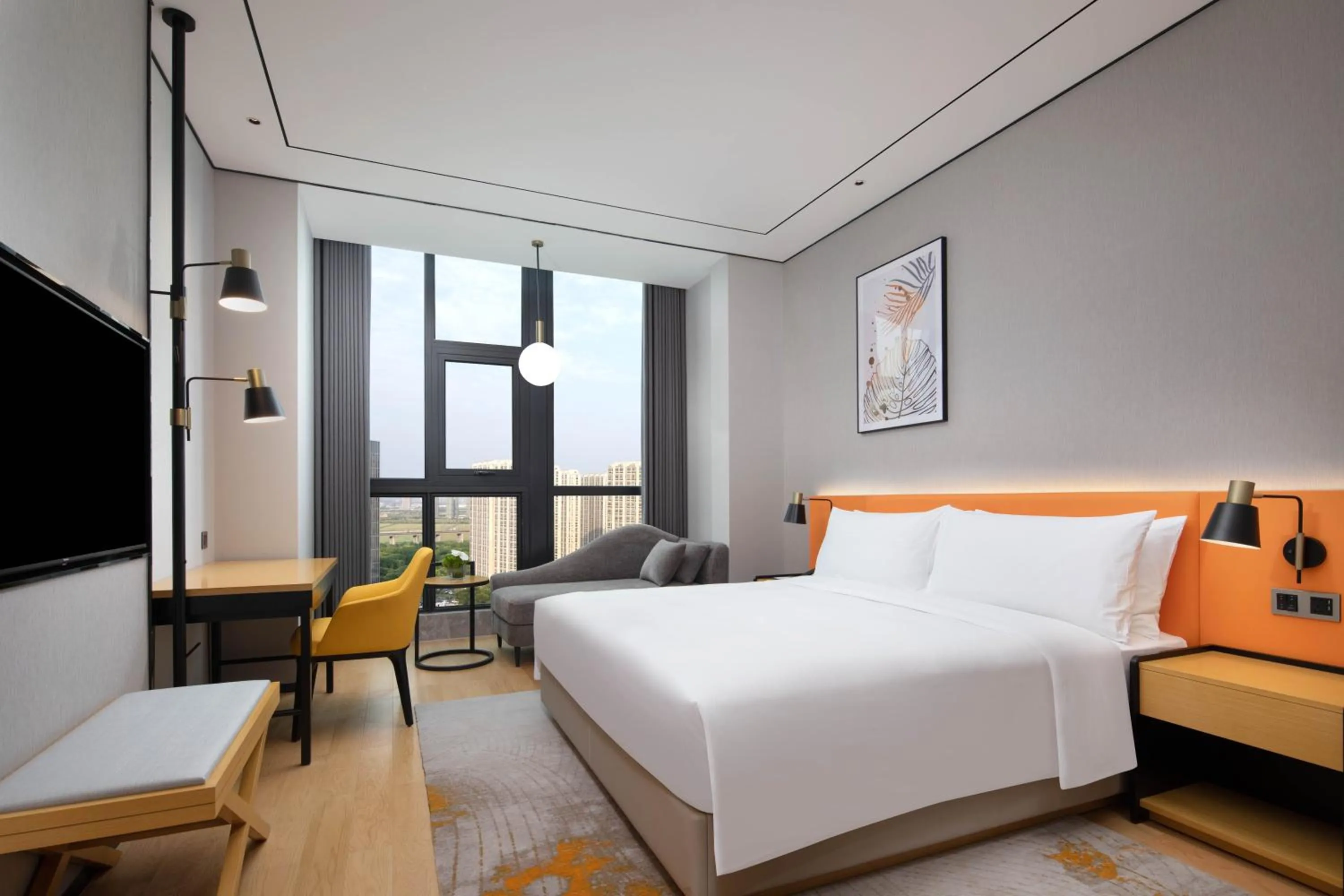 Bedroom, Bed in Hilton Garden Inn Hangzhou Xiaoshan