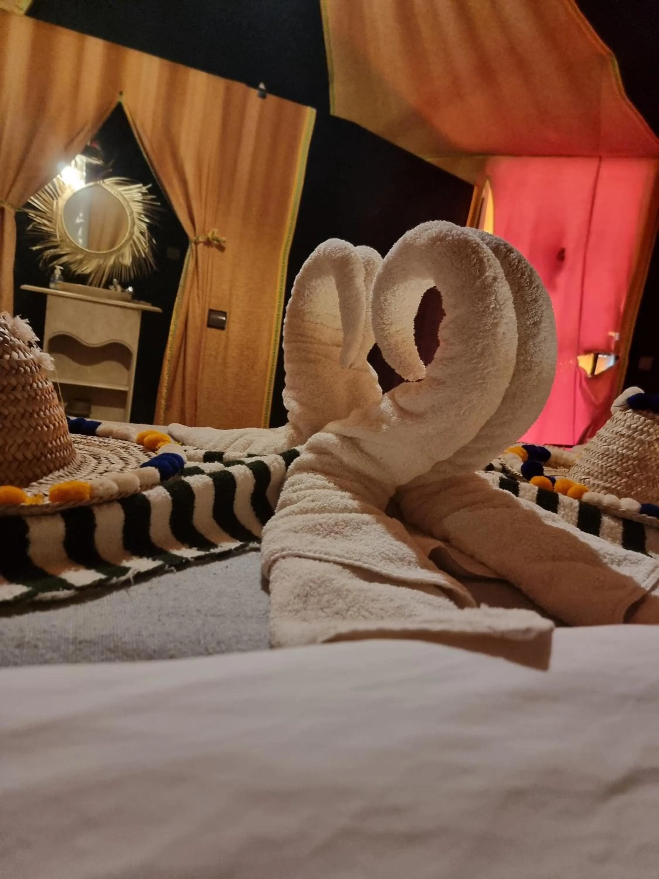 Bed in Horaz desert Camp