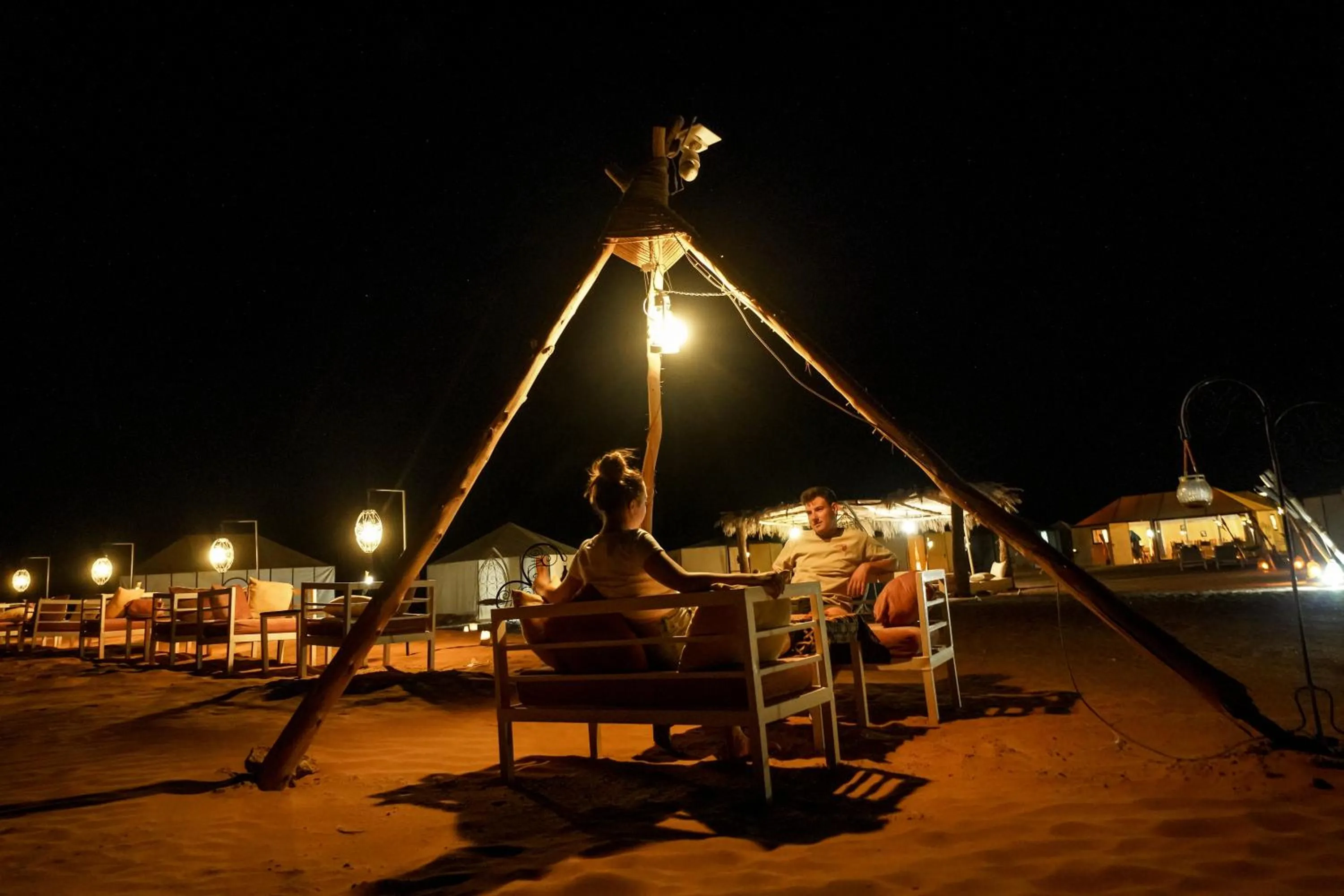 Night in Horaz desert Camp