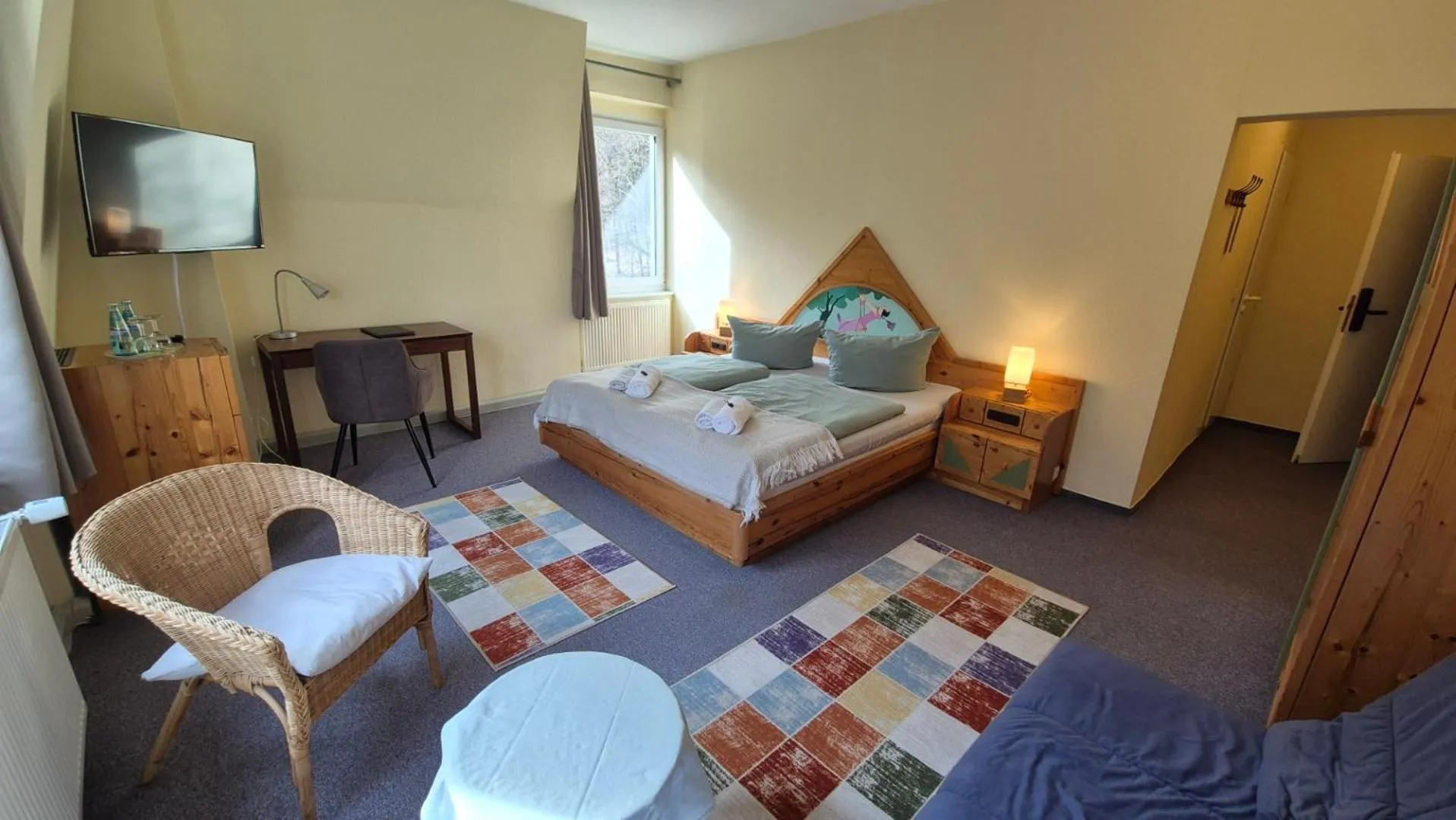 Photo of the whole room, Bed in Naturhotel Forsthaus