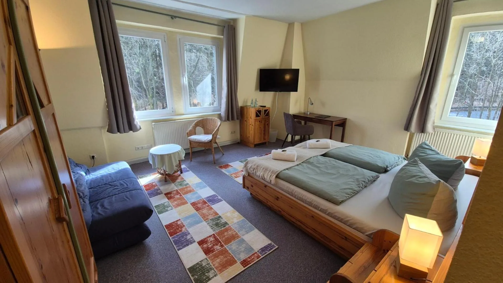 Photo of the whole room, Bed in Naturhotel Forsthaus