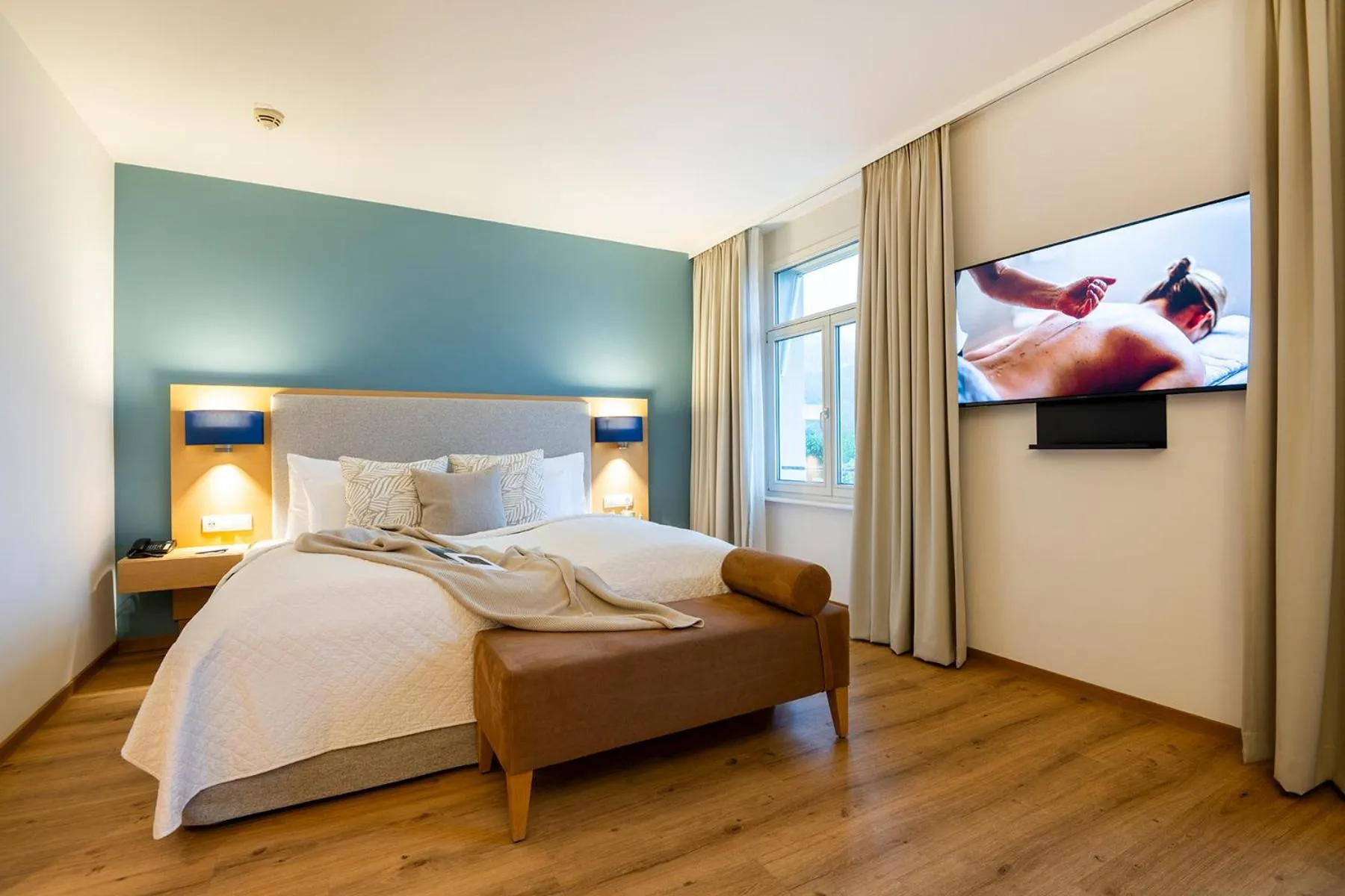 Bedroom, Bed in Seehotel am Kaiserstrand