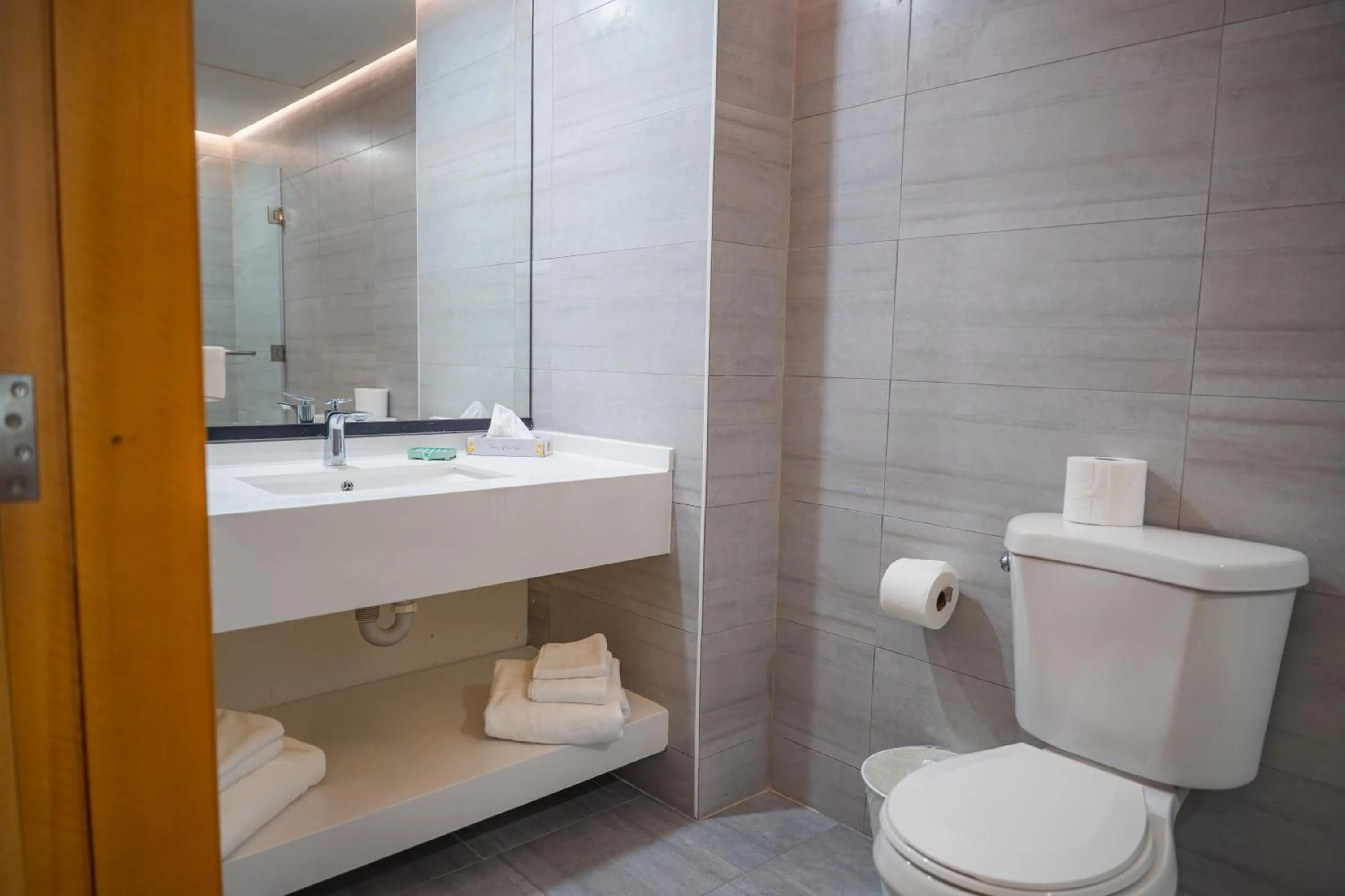 Bathroom in Galaxy Hotel Downtown