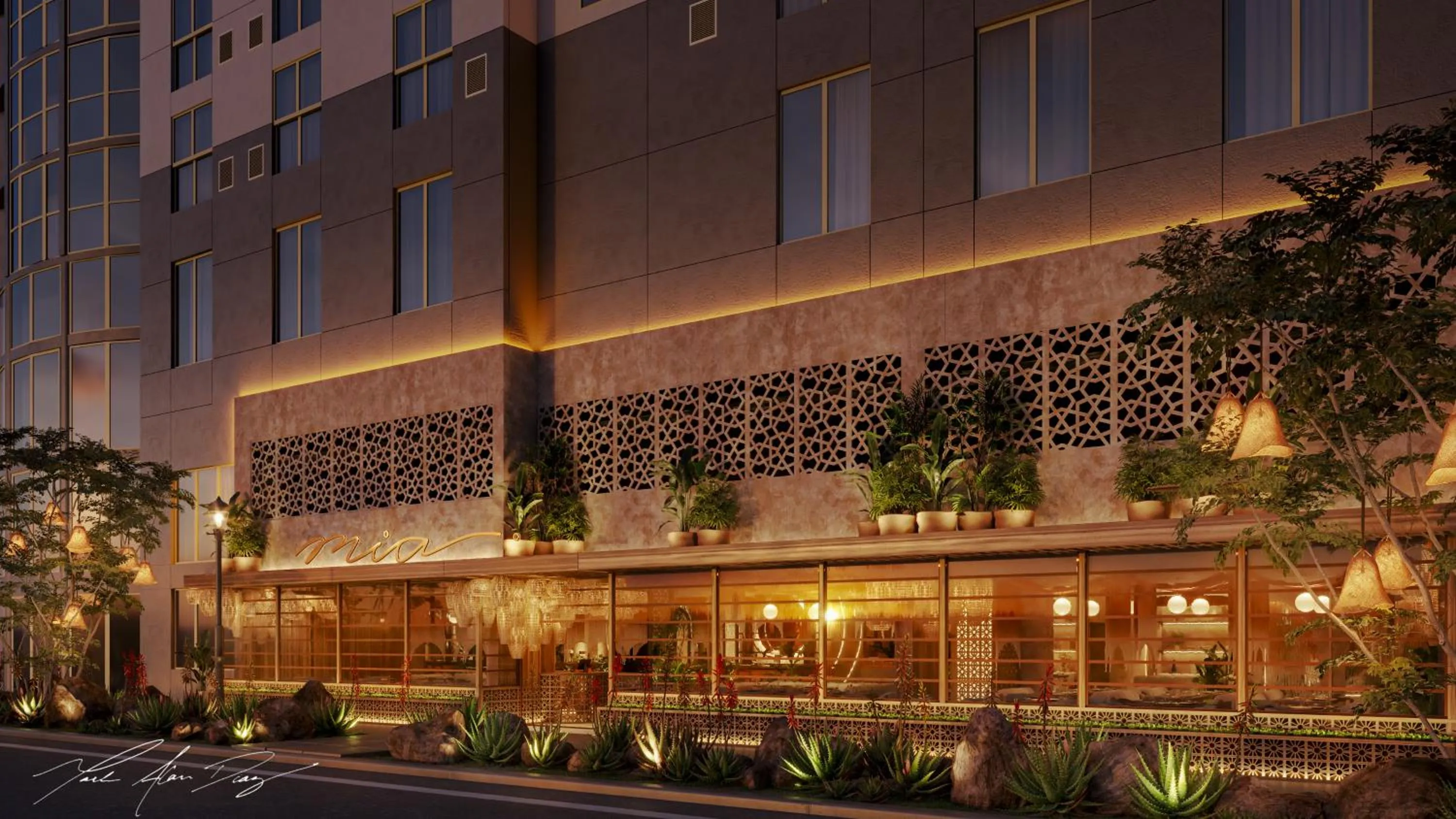 Property building in Galaxy Hotel Downtown